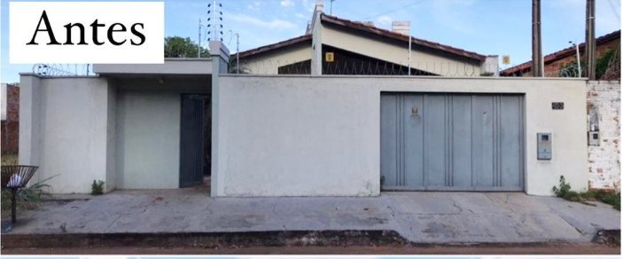 Fachada residencial antes da reforma